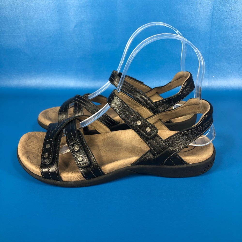 Taos Happy Sandal Black Leather - 6